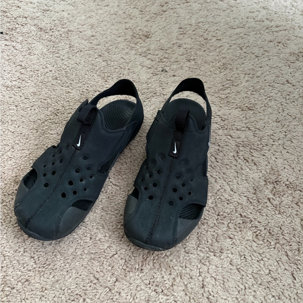 Nike Black Slip-On Sandals